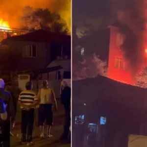 Gaziosmanpaşa’da korkutan yangın: 3 gecekondu alev alev yandı