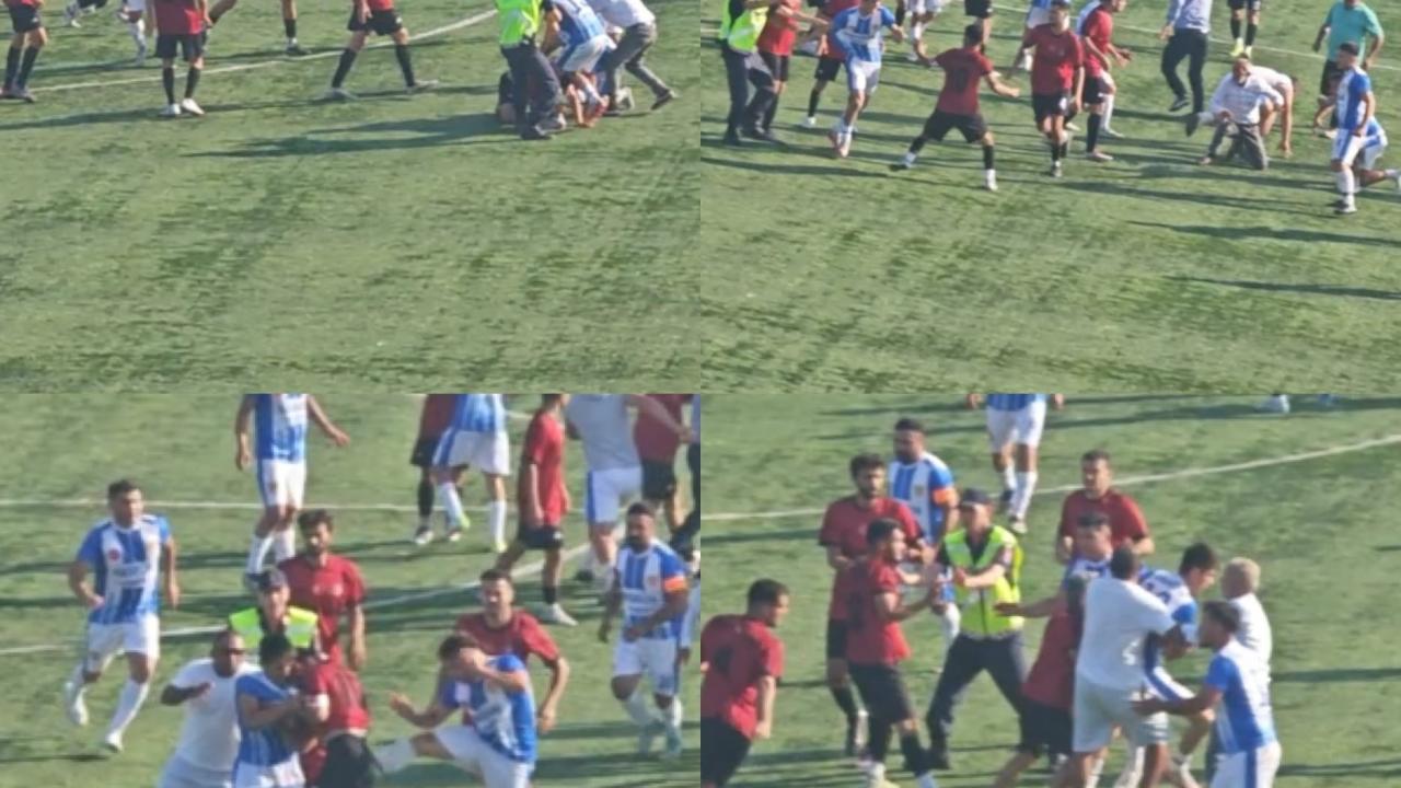 Mersindeki futbol macinda saha karisti tekme tokat birbirlerine girdiler cWMOXKEj